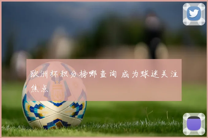 欧洲杯积分榜哪查询 成为球迷关注焦点