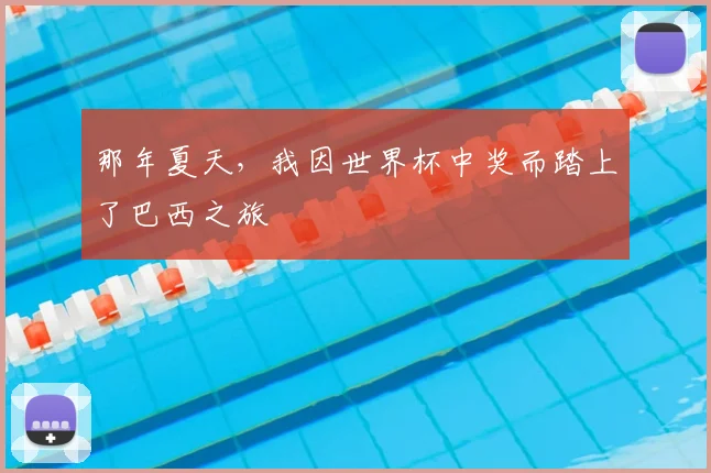那年夏天，我因世界杯中奖而踏上了巴西之旅